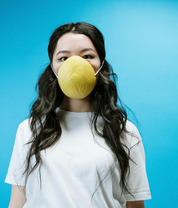 Female breathing techniques specialist in modern studio